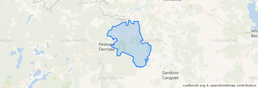 Mapa de ubicacion de Быковское сельское поселение.