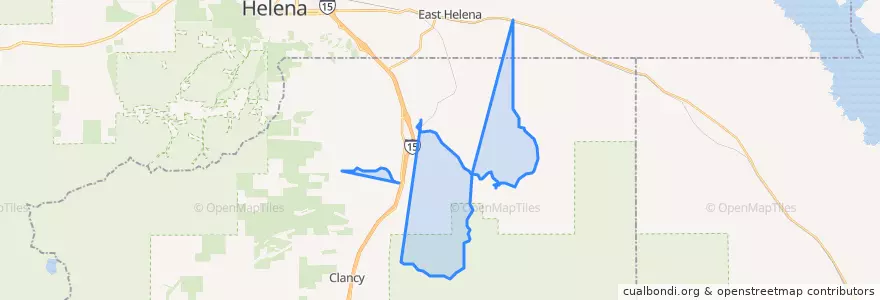 Mapa de ubicacion de Montana City.