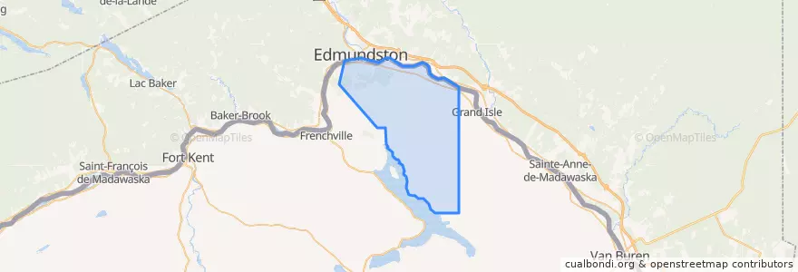 Mapa de ubicacion de Madawaska Township.