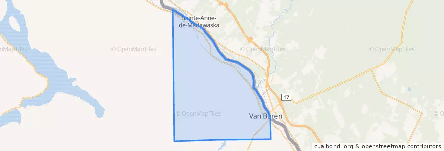 Mapa de ubicacion de Van Buren Township.