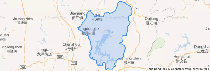 Mapa de ubicacion de 资兴市.