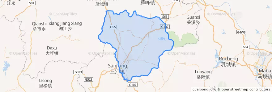 Mapa de ubicacion de 连州市 (Lianzhou).