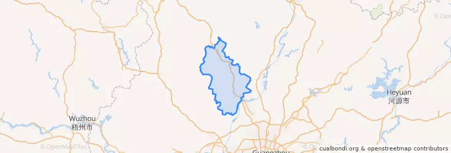Mapa de ubicacion de 清新区.