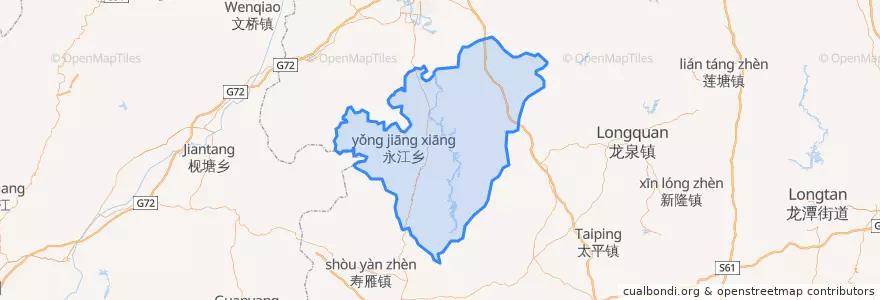 Mapa de ubicacion de 双牌 (Shuangpai).