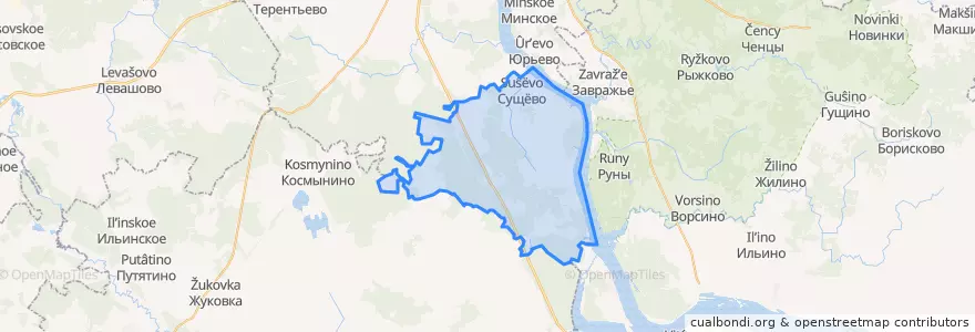 Mapa de ubicacion de Чернопенское сельское поселение.