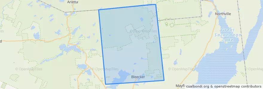 Mapa de ubicacion de Town of Bleecker.