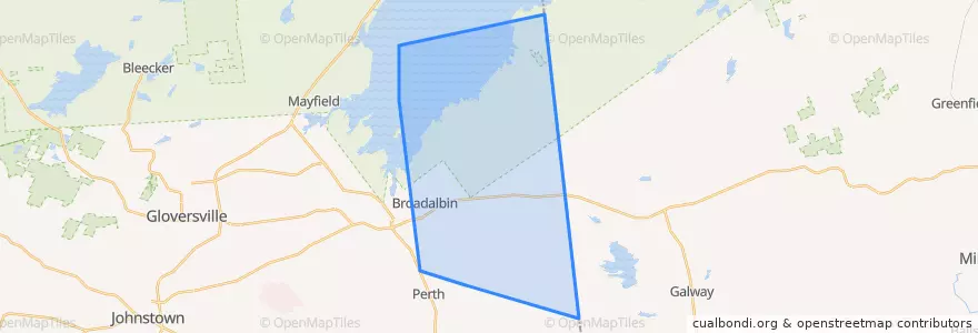 Mapa de ubicacion de Town of Broadalbin.