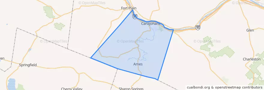 Mapa de ubicacion de Town of Canajoharie.