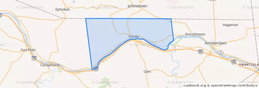 Mapa de ubicacion de Town of Mohawk.