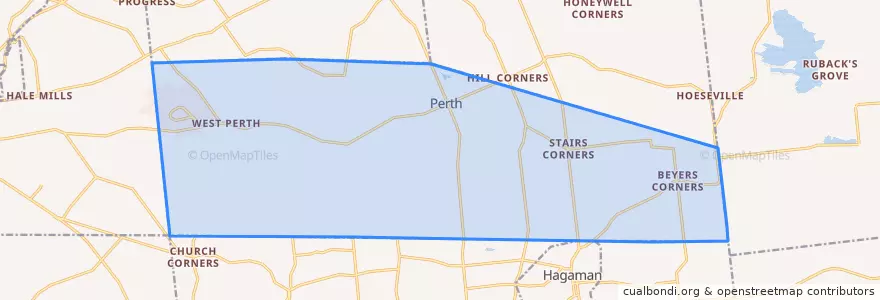 Mapa de ubicacion de Town of Perth.