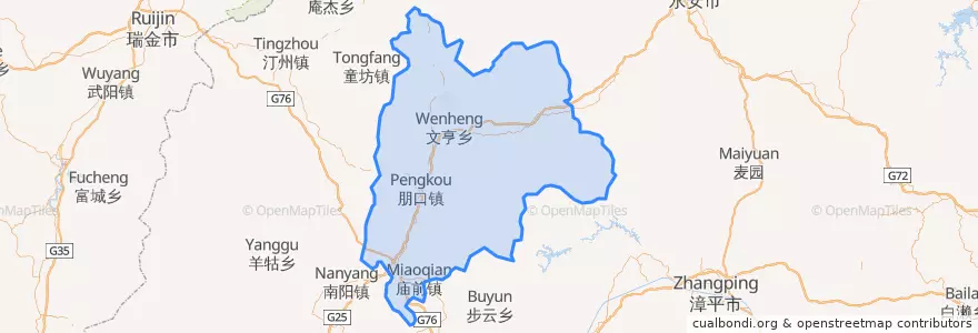 Mapa de ubicacion de Liánchéng Xiàn.