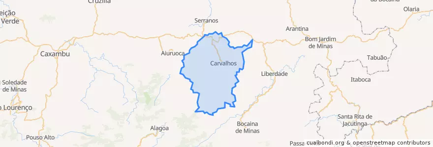 Mapa de ubicacion de Carvalhos.