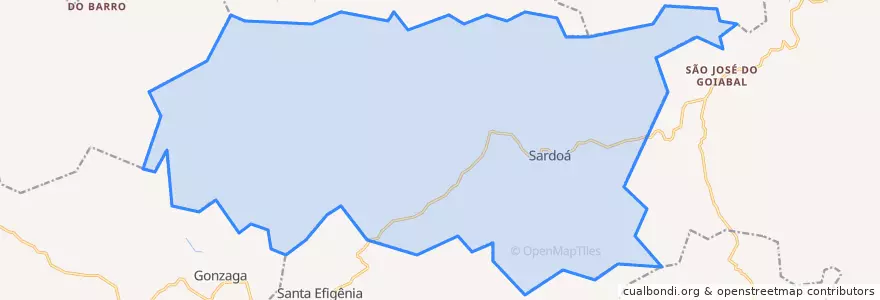 Mapa de ubicacion de Sardoá.