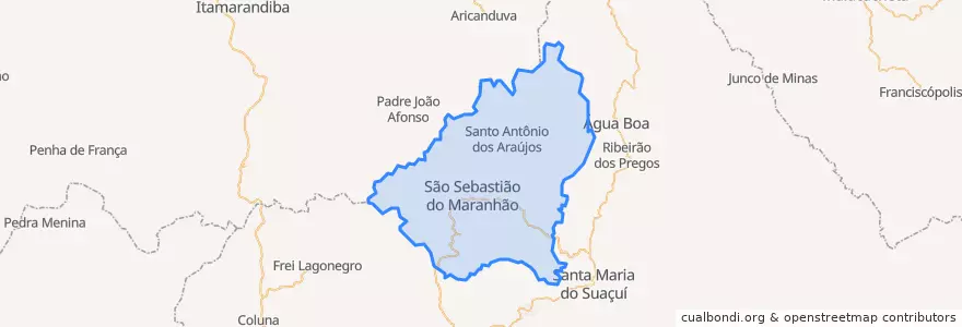 Mapa de ubicacion de São Sebastião do Maranhão.