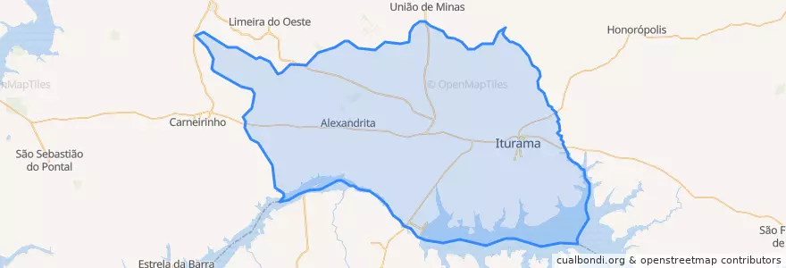 Mapa de ubicacion de Iturama.