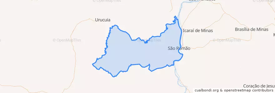 Mapa de ubicacion de São Romão.