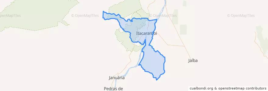 Mapa de ubicacion de Itacarambi.
