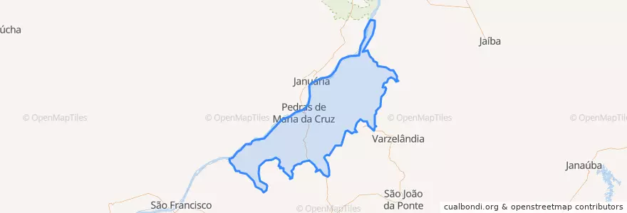 Mapa de ubicacion de Pedras de Maria da Cruz.