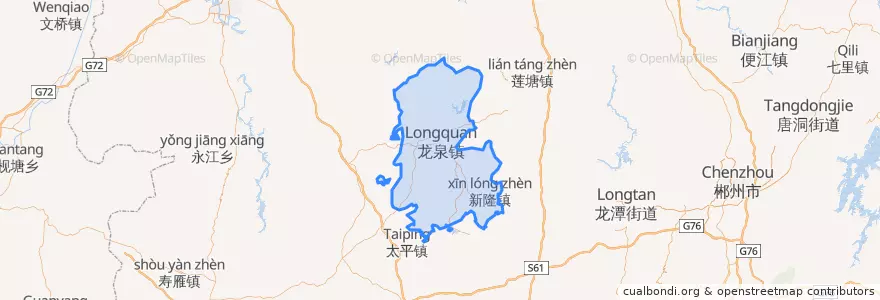 Mapa de ubicacion de 新田县 (Xintian).