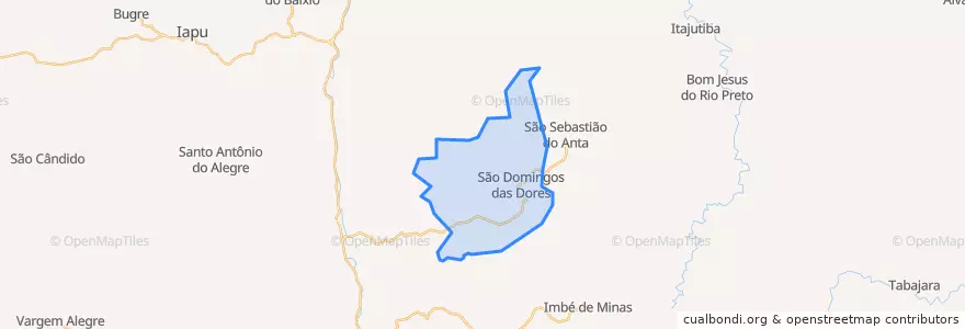 Mapa de ubicacion de São Domingos das Dores.