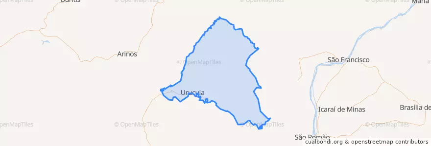 Mapa de ubicacion de Urucuia.