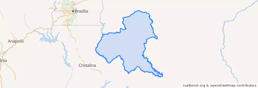 Mapa de ubicacion de Unaí.