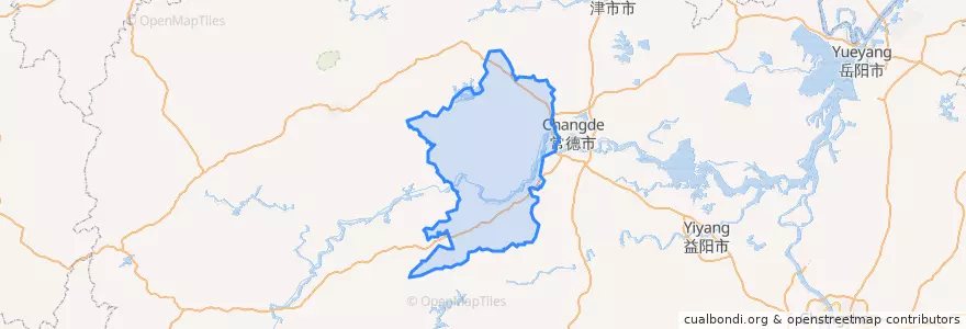 Mapa de ubicacion de 桃源县.