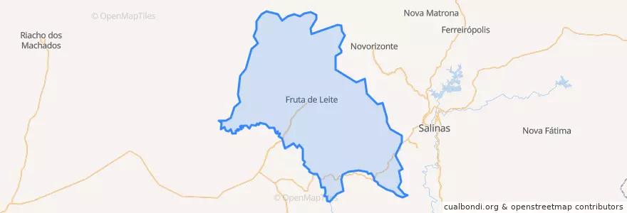 Mapa de ubicacion de Fruta de Leite.