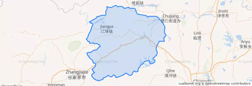Mapa de ubicacion de 慈利县.