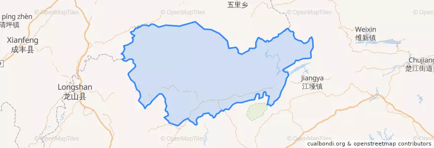 Mapa de ubicacion de 桑植县.