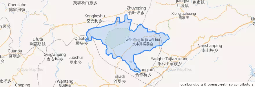 Mapa de ubicacion de 武陵源区 (Wulingyuan).