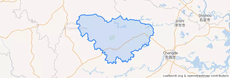 Mapa de ubicacion de 张家界市.