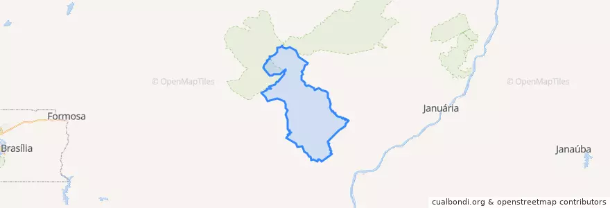 Mapa de ubicacion de Chapada Gaúcha.