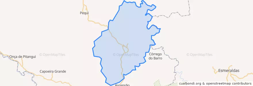 Mapa de ubicacion de São José da Varginha.