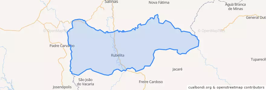 Mapa de ubicacion de Rubelita.