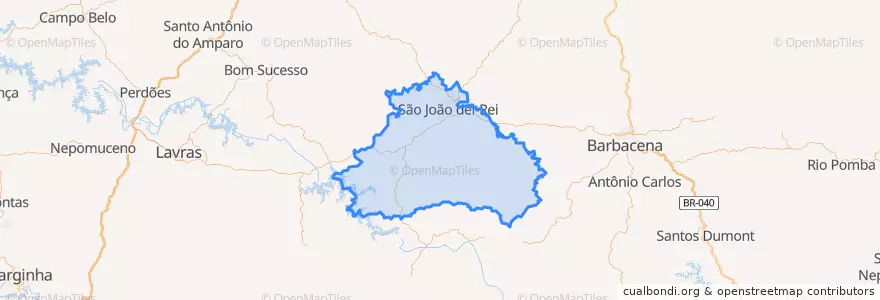 Mapa de ubicacion de São João del-Rei.