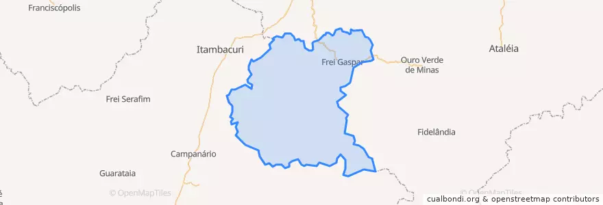 Mapa de ubicacion de Frei Gaspar.