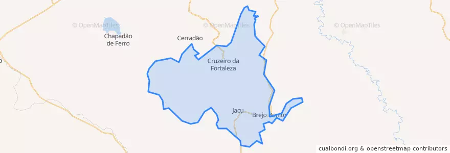 Mapa de ubicacion de Cruzeiro da Fortaleza.