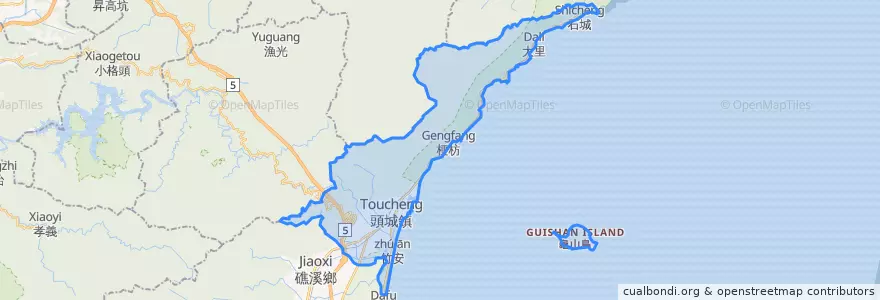 Mapa de ubicacion de Toucheng.