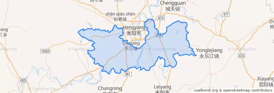 Mapa de ubicacion de 衡南县.