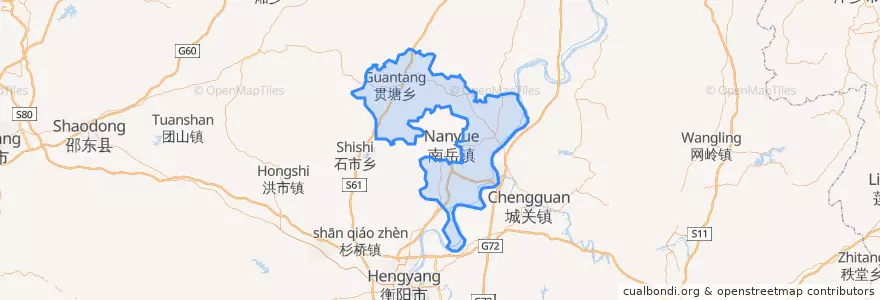 Mapa de ubicacion de 衡山县.