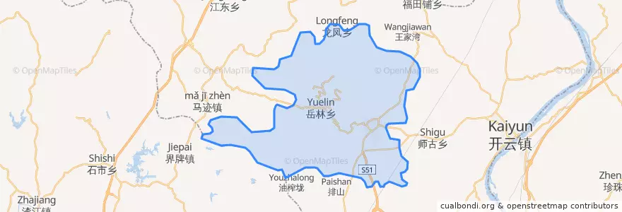 Mapa de ubicacion de 南岳区 (Nanyue).