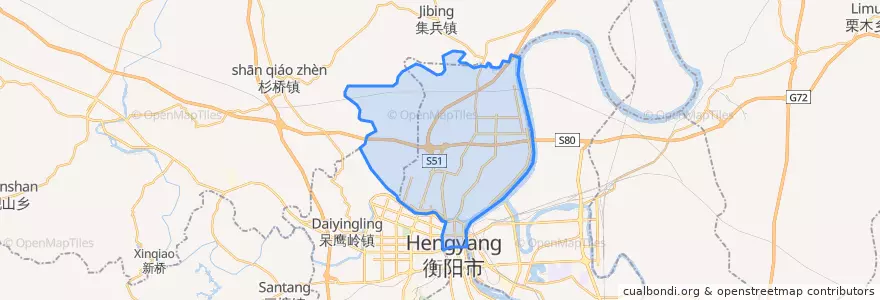 Mapa de ubicacion de 石鼓区.