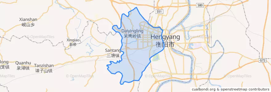 Mapa de ubicacion de 蒸湘区.