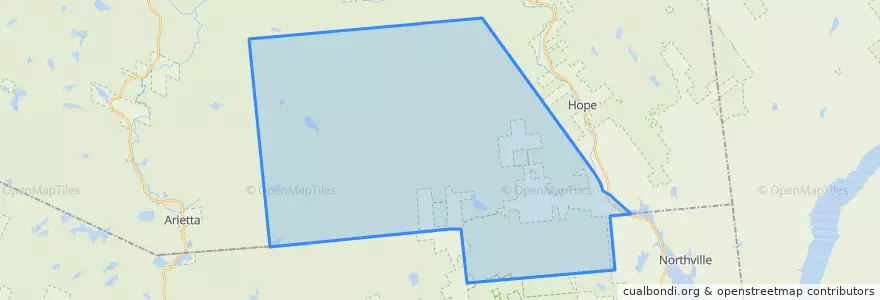 Mapa de ubicacion de Town of Benson.