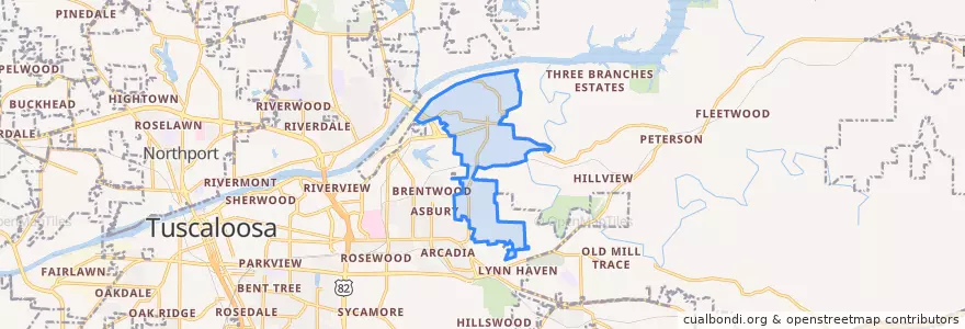 Mapa de ubicacion de Holt.