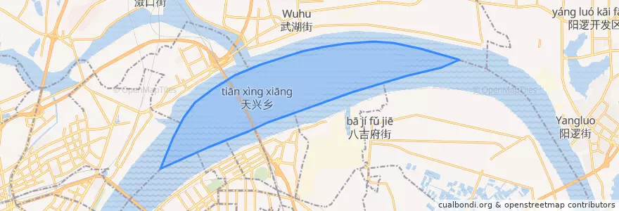 Mapa de ubicacion de 天兴乡.