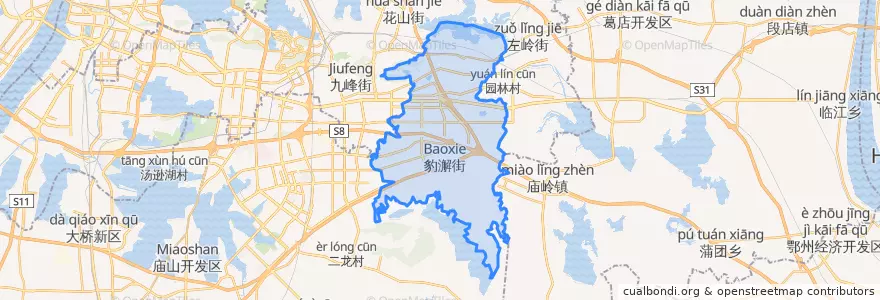 Mapa de ubicacion de 豹澥街道.