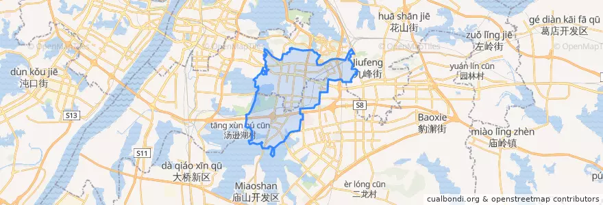 Mapa de ubicacion de 关东街道.