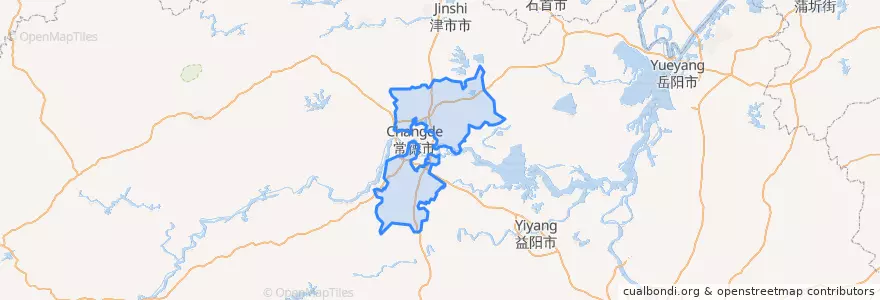 Mapa de ubicacion de 鼎城区.